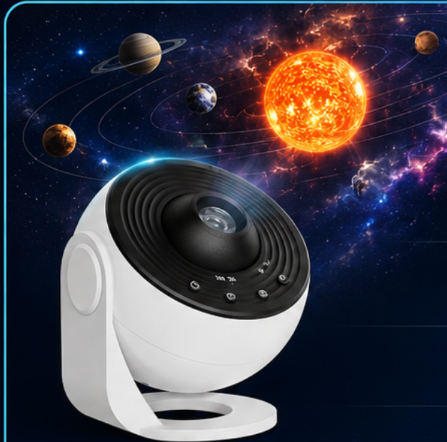 NovaArc Planetarium Pro projecting a detailed solar system scene