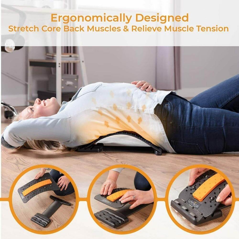 Premium Back Stretcher For Lower and Upper Back Support